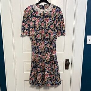 Vintage Floral Print Women's Dress